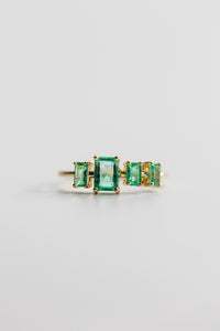 Bague Matcha émeraudes